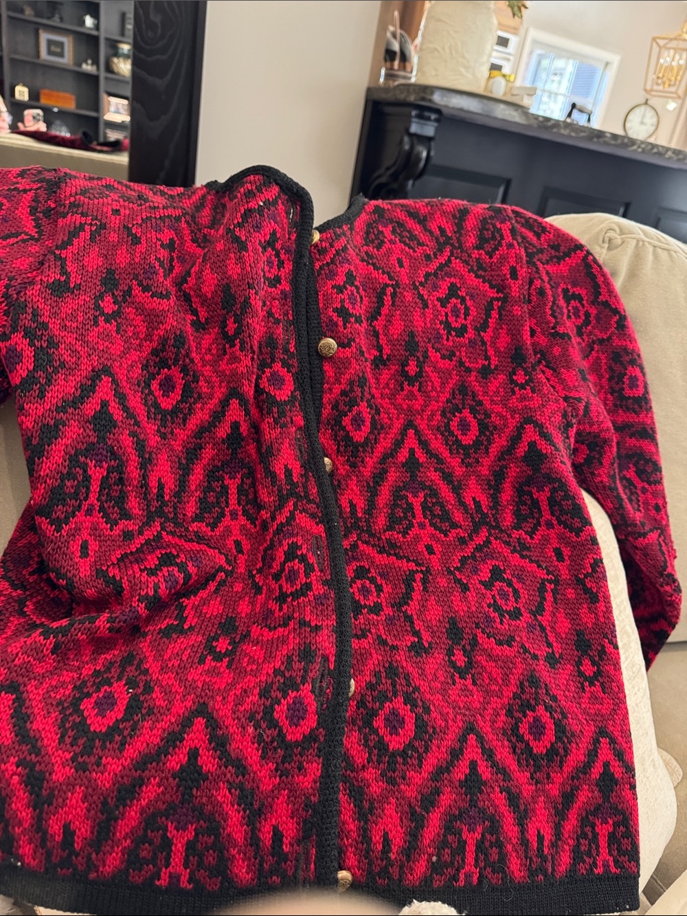 Vintage fair isle  wool cardigan Norway sweater champion mills Montreal